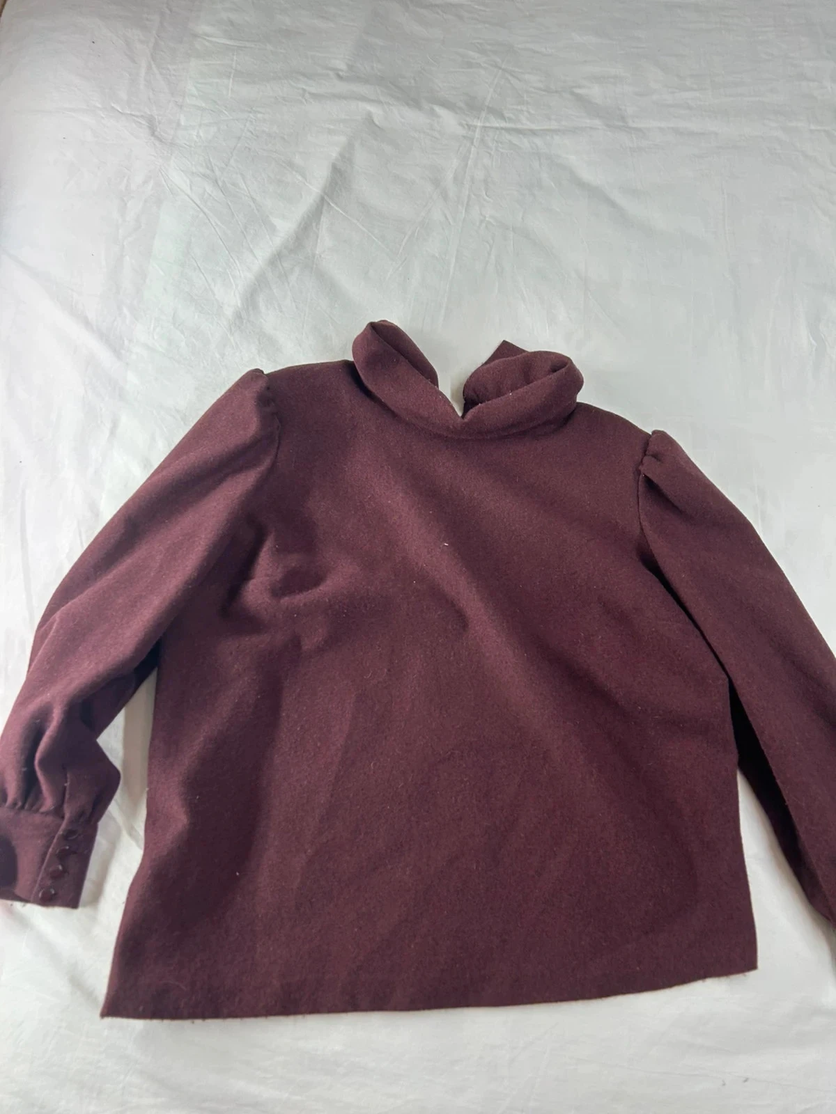 Sweat pull rouge bordeaux vintage – photo 2